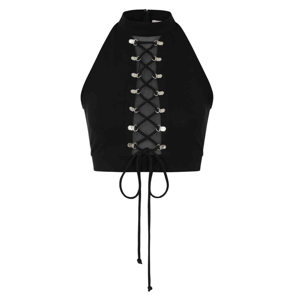 Banned - Isolde Crop top - Noir